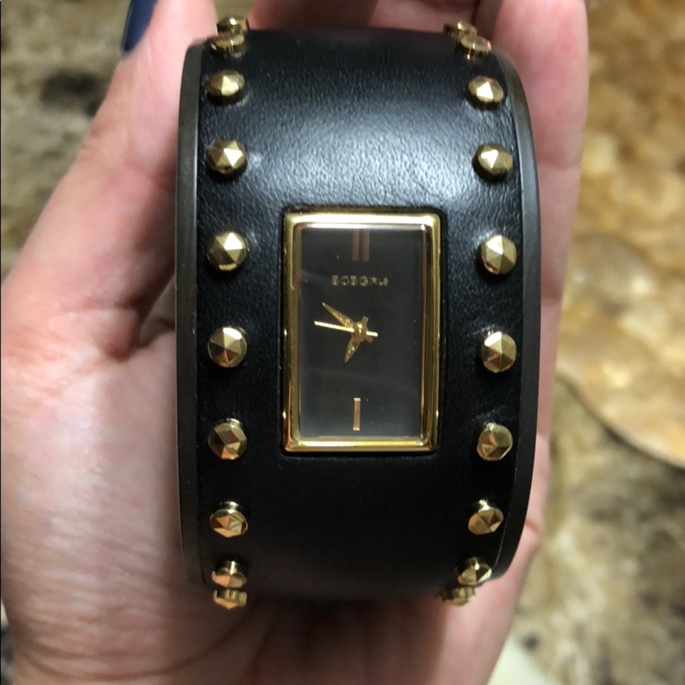 BCBG Girls brown and Gold bangle watch